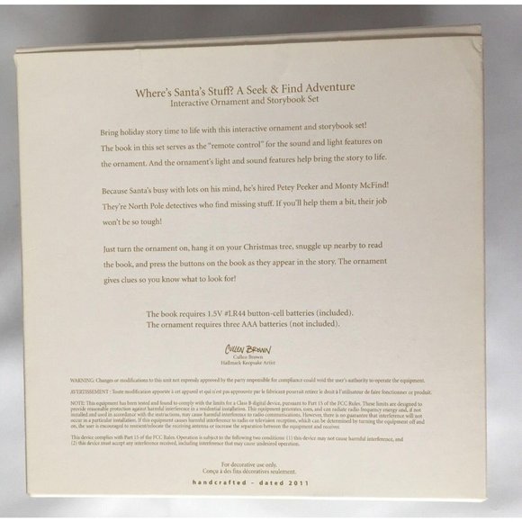 Hallmark Where's Santas Stuff? Ornament And Interactive Book Christmas Tree - Picture 9 of 11